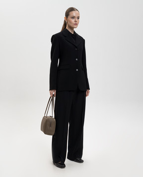The Row Felicita black wool trousers 10533W4286