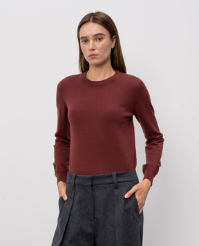 Brunello Cucinelli Burgundy cashmere jumper M12244400P
