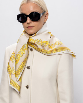 Versace Beige silk scarf New Barocco 10016001A19393