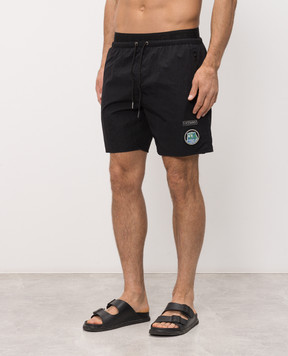 Iceberg Black swim shorts with logo patch ICE26MBM05