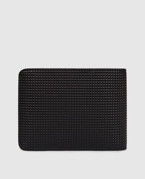 Stefano Ricci Black leather wallet with textured emblem PP301PVHI1