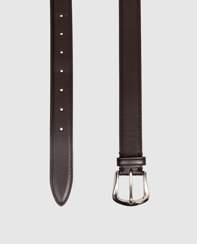 Brunello Cucinelli Brown leather belt MAUNX346