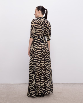 Ermanno Scervino Life Animal print silk shirt dress D484Q705YAJI