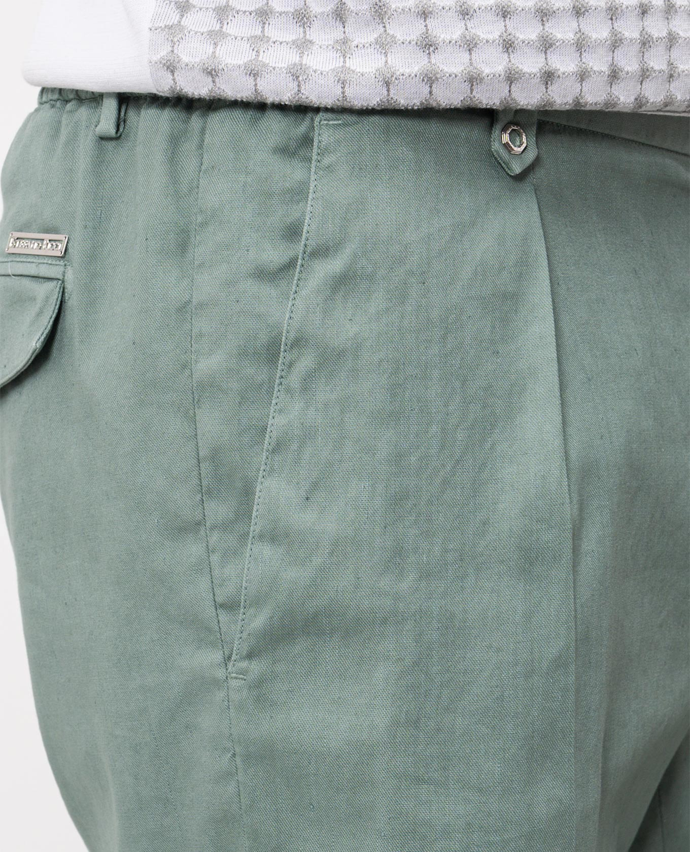 

Green linen shorts Stefano Ricci