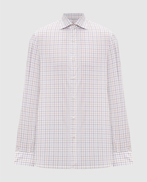 ISAIA White checkered shirt IM10TCC9430