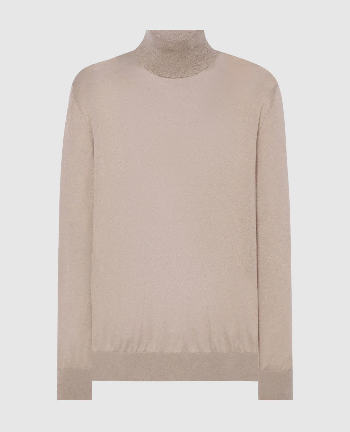Beige Orly cashmere and silk turtleneck