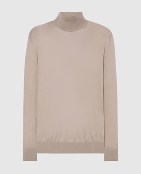 The Row Beige Orly cashmere and silk turtleneck 11120Y1001