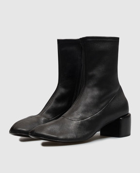 Officine Creative Black leather ankle boots Flore FLORE014W