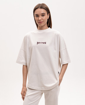 Palm Angels White T-shirt with logo PWAA07CS26JER006