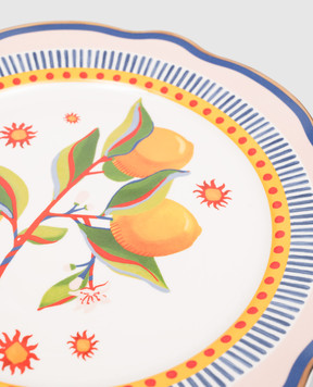 Baci Milano Dolce Vita printed porcelain dinner plate PLA1DOL02