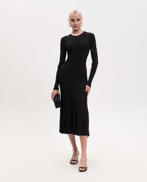 Ami Paris Black ribbed dress FDR672KN0160