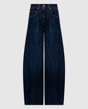Brunello Cucinelli Blue jeans with a worn effect MP095P4059