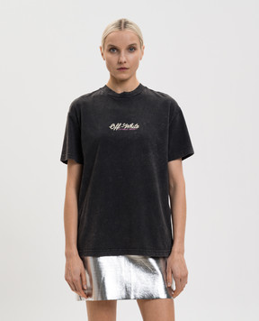 Off-White Royal grey T-shirt with logo 2AA089S26JER008