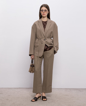 Brunello Cucinelli Brown linen pants MH126P9184