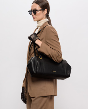 Gianni Chiarini Black leather tote bag TERRY with logo BS12231COMMGRN