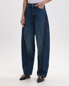 Givenchy Cocoon blue banana jeans with logo patch BW51C3517B