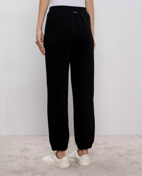 Twinset Black sweatpants with logo 252LL2CFF