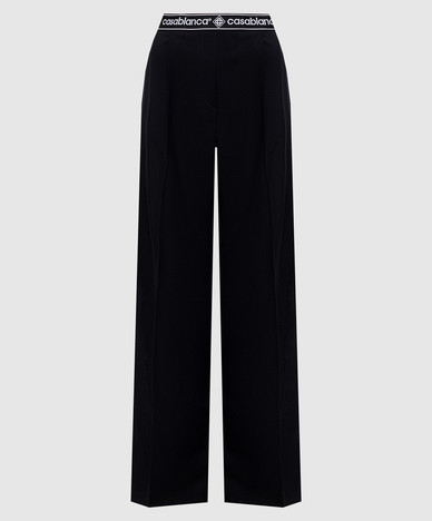 Black wool pants