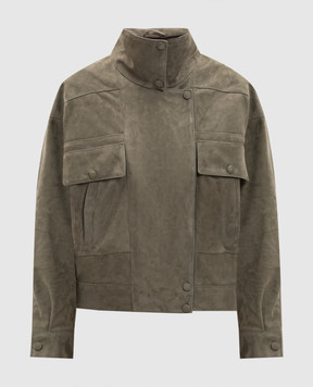 Babe Pay Pls Green suede jacket 2614SUEDE