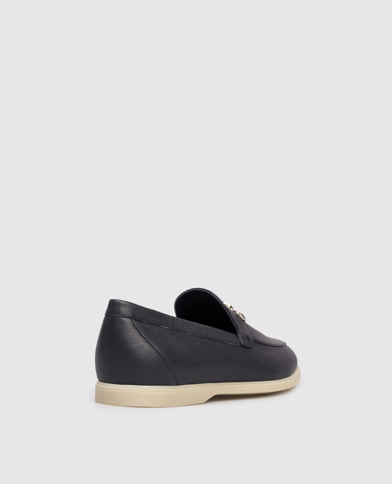Blue leather loafers with emblem Stefano Ricci 3