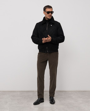 Stefano Ricci Black quilted sheepskin coat M7J5400400LACONY