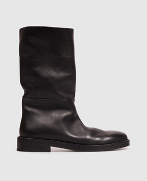 Marsell Black Tubetto leather boots MW8760P009