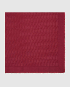 Fendi Burgundy wool, silk and cashmere scarf with a pattern FXT388B1VK