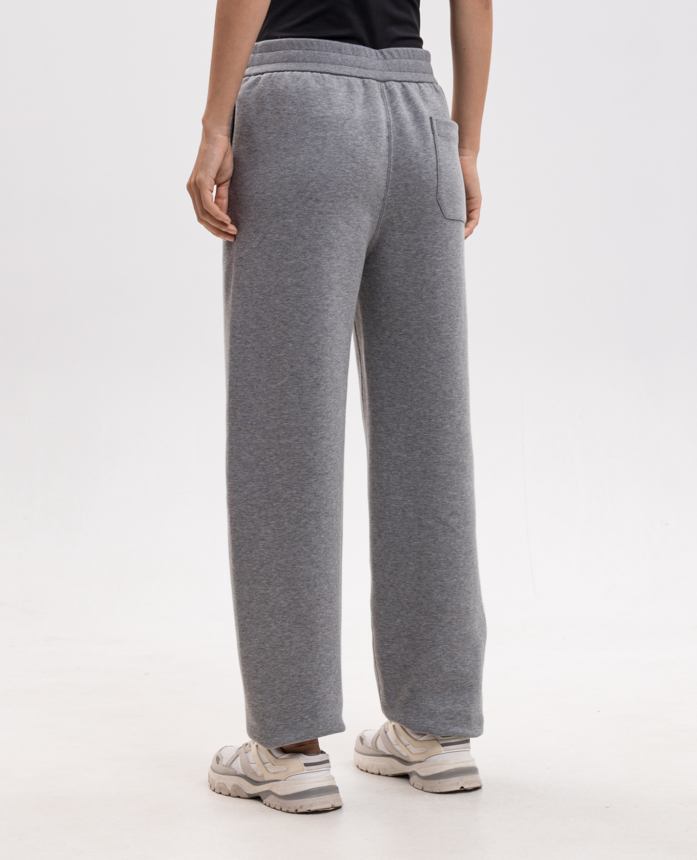 Grey insulated joggers with logo print Jil Sander 4