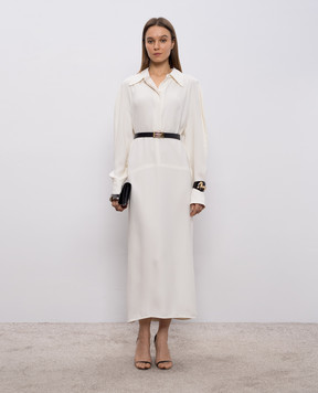 Victoria Beckham White shirt dress with drapery 1126WDR006598C
