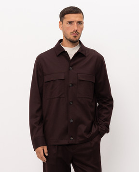 Peserico Burgundy wool shirt R5223802710