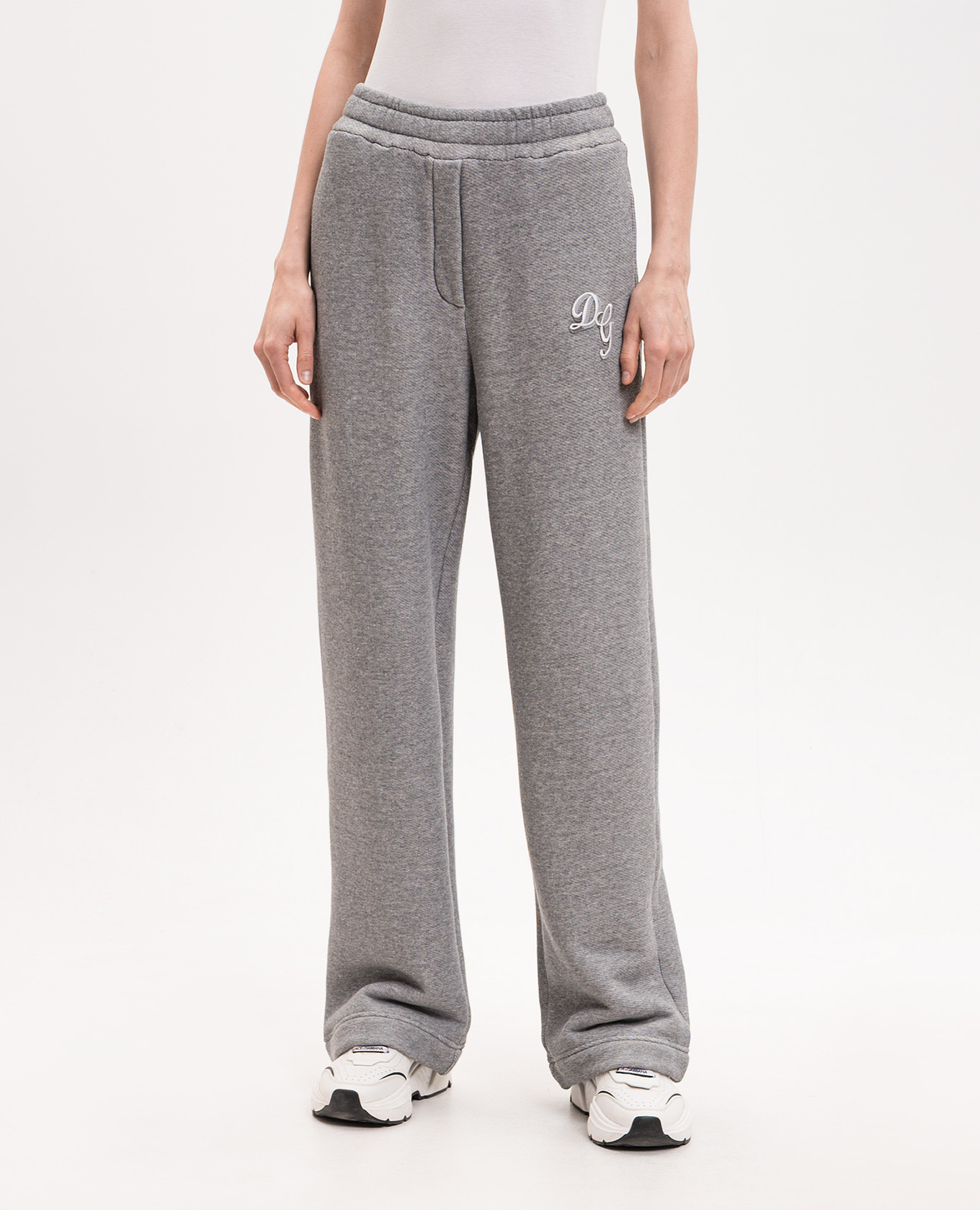 

Grey sweatpants with monogram patch Dolce&Gabbana