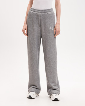 Dolce&Gabbana Grey sweatpants with monogram patch FTC91ZGDDME