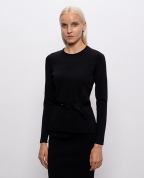 Tom Ford Black jumper with belt MAK1494YAX1085