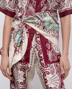 MANTERO 1902 Hide and Seek ivory silk scarf 0904F0030G56945