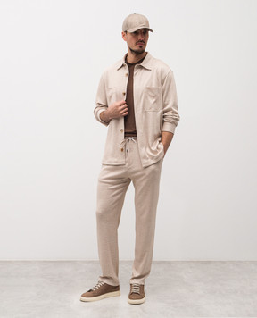 Brett Johnson Brown linen and silk T-shirt SS26J13JD609MOC