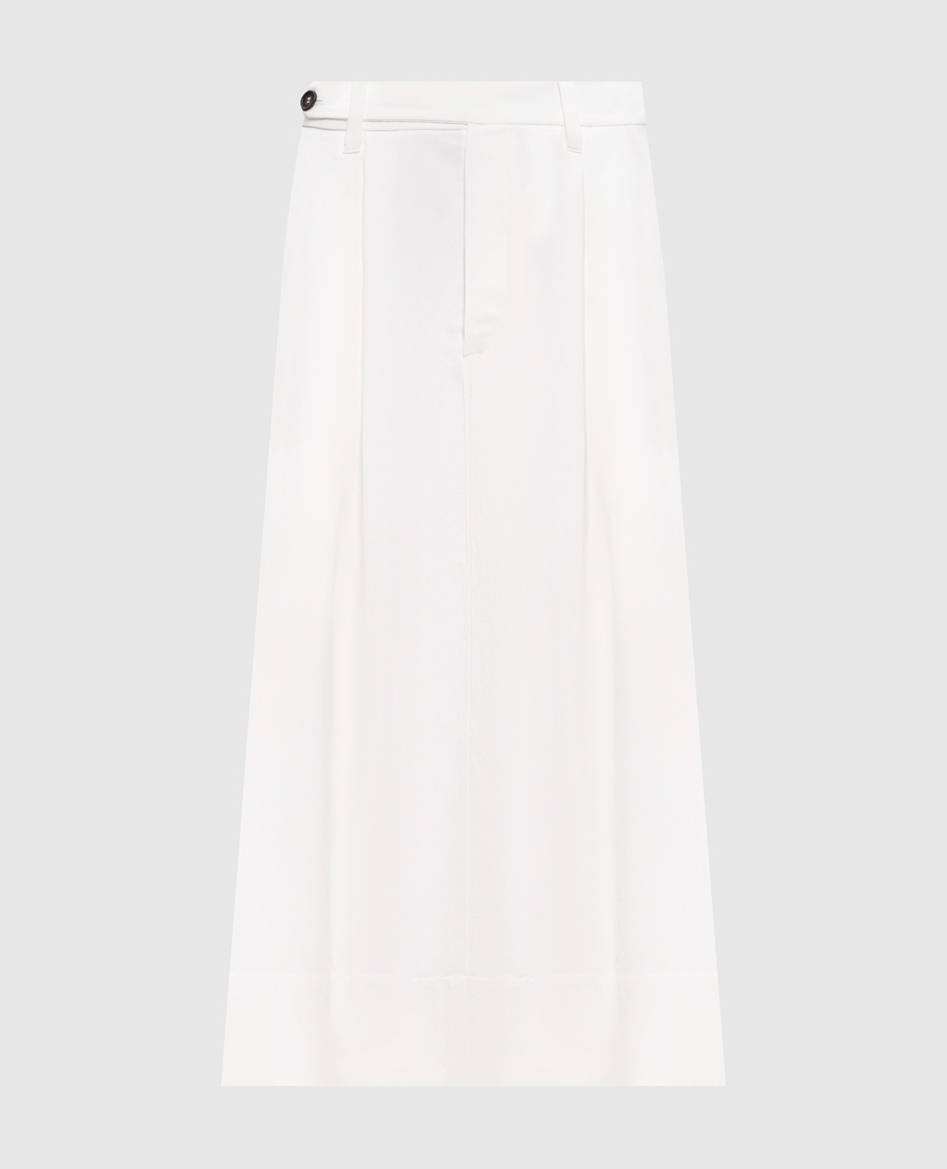 

White midi skirt with linen Brunello Cucinelli
