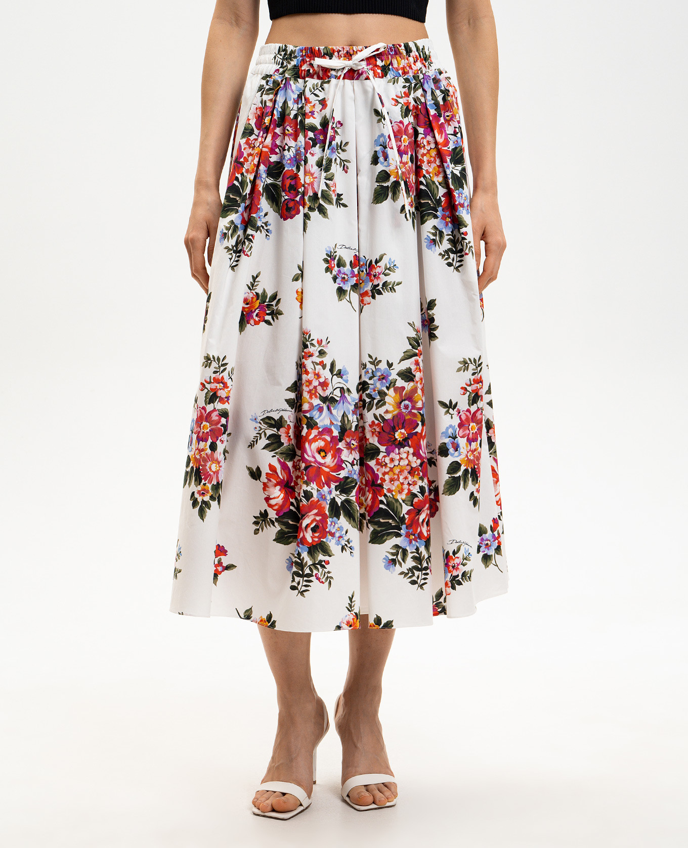 

White printed midi skirt Dolce&Gabbana