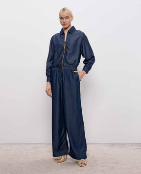 Twinset Blue denim-effect jacket 261LL2QBB