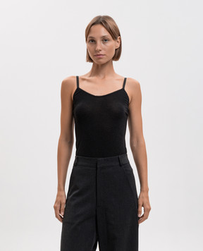 Momoni Airelle black top with lurex MOUN00356MO