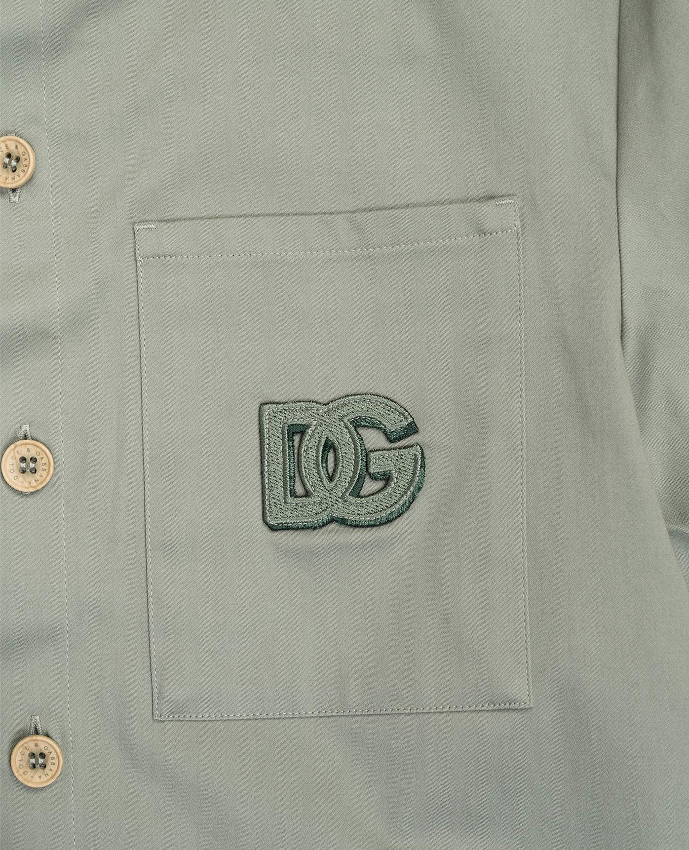 

Children's green short-sleeved shirt with monogram logo Dolce&Gabbana