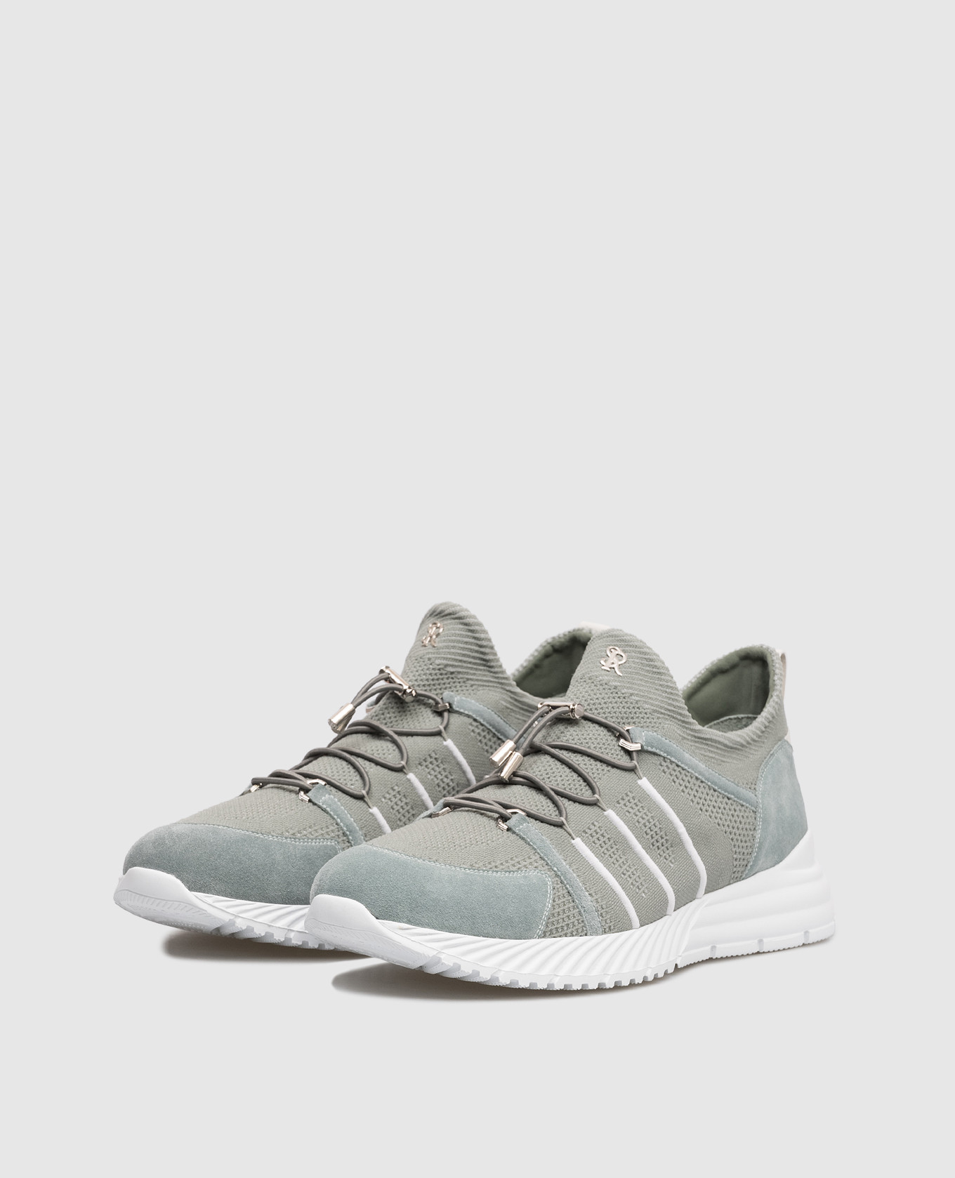 

Green combination sneakers with logo Stefano Ricci