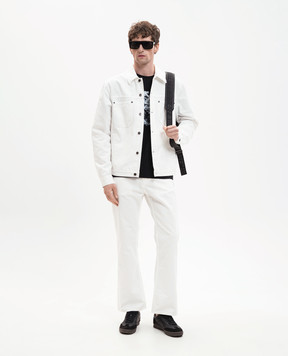 Off-White White denim jacket with emblem 44XEV01BS26F002