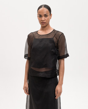 Ami Paris Black silk blouse FTP834SE0039