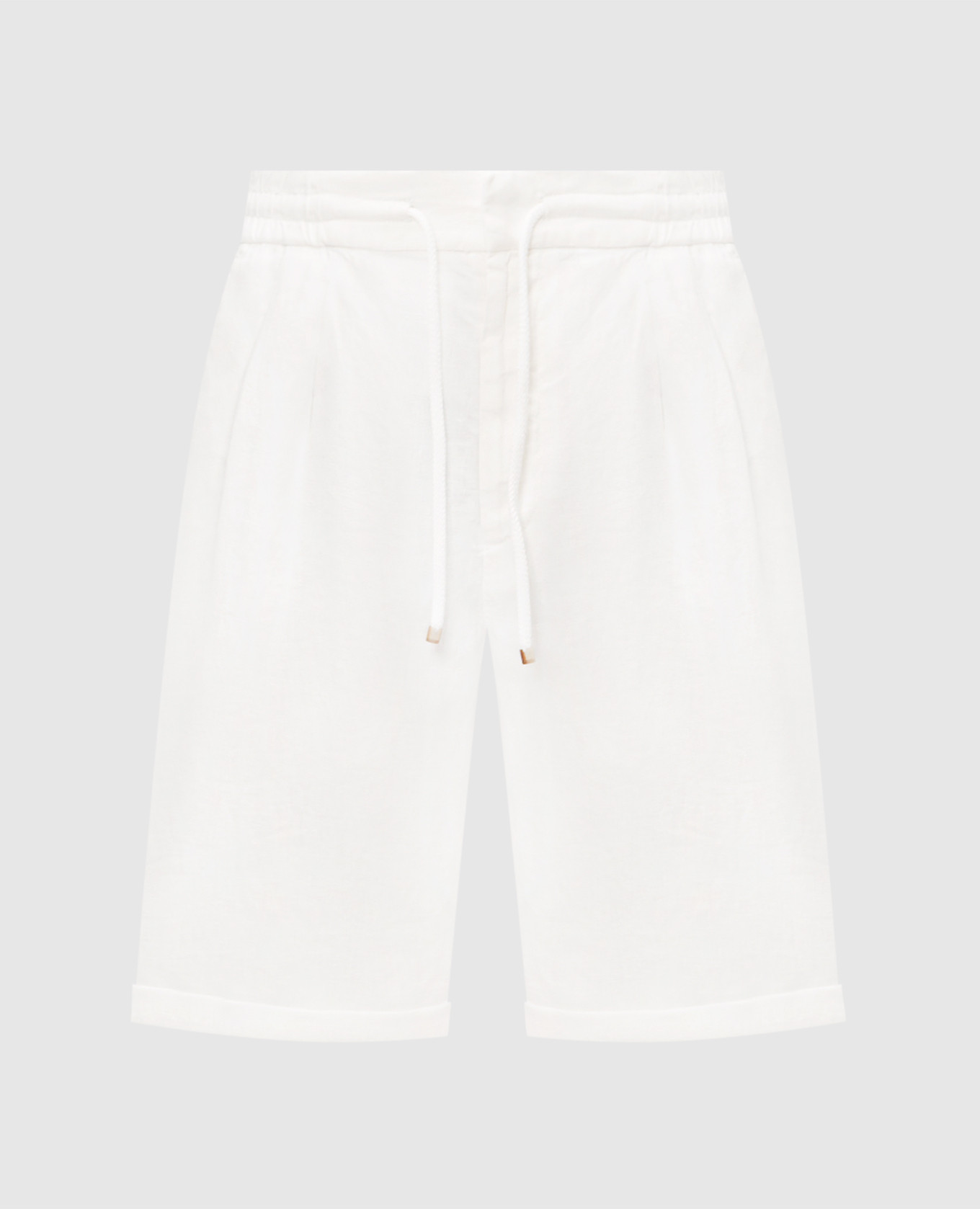 Ivory linen shorts