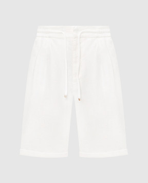 Brunello Cucinelli Ivory linen shorts M243DU0020
