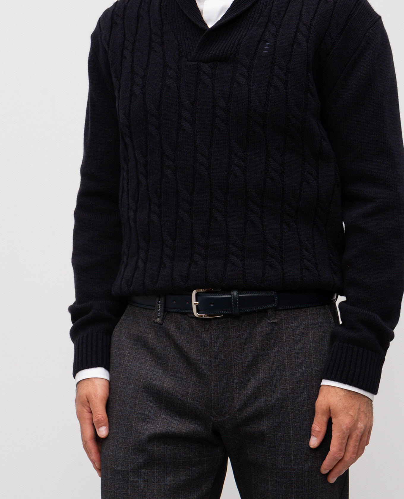 

Blue leather belt ISAIA