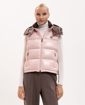Moncler Niverolle pink down vest L20931A00005597EU