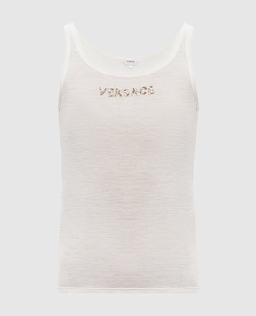 Versace Ivory ribbed wool T-shirt 10259751A18694