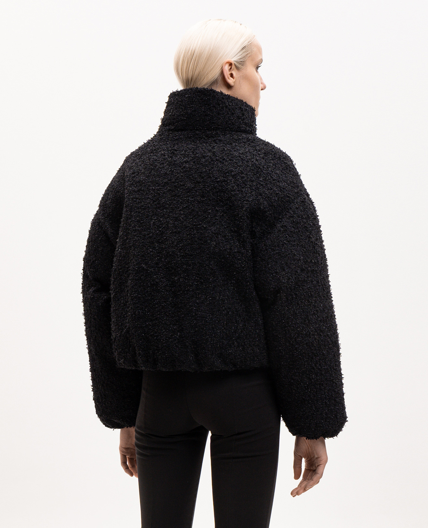 

Black cropped tweed jacket Balmain