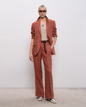 Brunello Cucinelli Beige top with monil chain M0TC8EL692